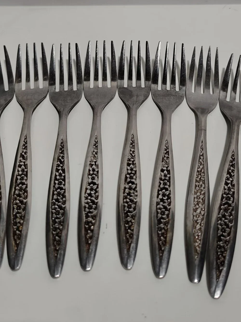Vintage Customcraft Petal Lane Stainless Flatware 30 Pc Floral Silverware Set
